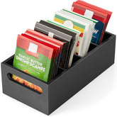DRASTAR pantry organizer bin with four slots for easy access.