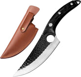 Dream Reach Huusk Viking Knife blade close-up for precise slicing.