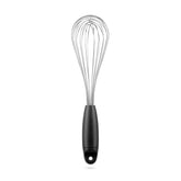 Dreamfarm Flisk Balloon Whisk Black viewed from top shows durable wires for airy batters.
