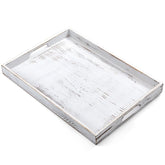 Dreamkey 17 inch rustic serving tray with handles for easy serving and stylish decor