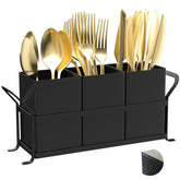 DRPORONYN silverware caddy with removable compartments for party utensils