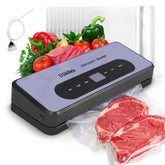 DSkiley vacuum sealer in action showing strong suction for airtight sealing.