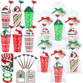 Duraaamo Christmas mug 6-pack with lids for festive coffee moments