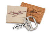 The Durand two-part cork remover assembly enables safe, intact cork extraction from fragile old bottles.