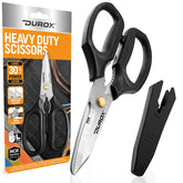 DuroX heavy duty scissors with ergonomic handle for comfortable long cuts