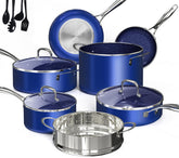 DUXANO Deluxe 8in frying pan shows compact size for quick weeknight meals.