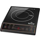Duxtop 1800W induction cooktop gold top view for compact cooking and energy efficiency.