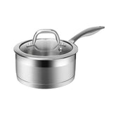 Duxtop sauce pan 1.6 quart base heats evenly for quick meals.