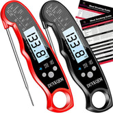 DUYKQEM two-pack instant-read meat thermometer front view for quick grilling prep.