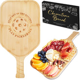 DWATAN pickleball charcuterie board with paddle handle for easy carrying.