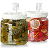 Dwbligt two-pack fermentation jars with airlocks for reliable gas release during fermentation