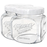 Dwbligt 2-pack half gallon square glass jars with airtight lids for fresh pantry storage
