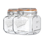 Dwbligt half-gallon mason jar with hinged lid for airtight dry storage at home