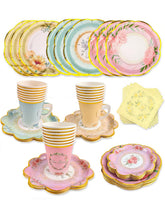 Dwsiplytg floral teacups with handles, ideal for elegant tea parties.