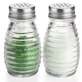 DWTS DANWEITESI Glass Salt Shaker Oval shows clear contents for quick seasoning checks.