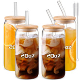 DWTS DANWEITESI 20oz glass cups with lids for stylish daily coffee on the go.
