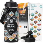 DYSANKY National Parks water bottle front view for on-trail hydration.
