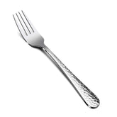 E-far hammered dinner forks with round edge for safe dining and elegance