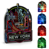 EagleBuddy New York Fridge Magnet with LED glow for night display