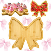 Easma bowtie charcuterie board viewed from above for an elegant party display.