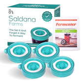 Easy Fermenter wide-mouth lid kit on jar ready for fermentation