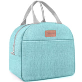 EasyFUN lunch bag exterior in aqua green shows waterproof Oxford cloth for daily use.
