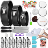Easynzery 3-size springform pans set enables versatile baking and easy releases.