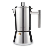 Easyworkz Diego stovetop espresso pot in stainless steel finish for rich coffee