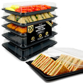 ebake 10-pack catering trays with lids show a 13-inch serving area for parties