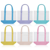 Eccliy mini canvas tote pink with detailed stitching, durable everyday bag for errands