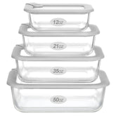 EcoEvo 50oz glass container with lid for meal prep and freshness.