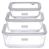EcoEvo square 65oz container with silicone-framed lid keeps leftovers fresh and easy to stack