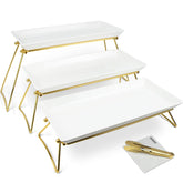 ECOIOU extra-large 3-tier serving tray stand for stable, elevated dessert display.