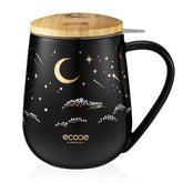 ecooe Tea Infuser Mug 600ml shows generous capacity for tea or coffee.