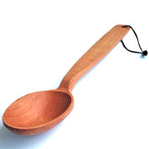 ECOSALL 14-inch beechwood spoon with deep scoop for stirring large pots