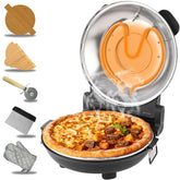 ECUMFFY pizza oven indoor 12-inch shown on a kitchen counter for easy setup and use.