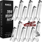 Eddeas ice tongs 6-inch in stainless steel for precise serving