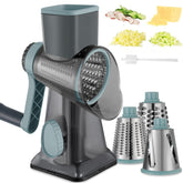 EDEFISY cheese grater hand crank left view showing quick shredding prep
