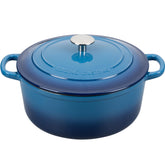 EDGING CASTING 7 Qt Dutch Oven with lid, lid-on design shows even heat for braises.