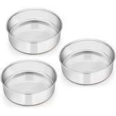 E-far 6-inch cake pans inside view with smooth interior for easy release