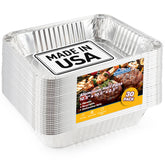 EHOMEA2Z aluminum pans pack front view for bulk catering convenience