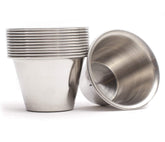 EHOMEA2Z stainless steel ramekins for 3oz sauces, ideal for portion controlled servings