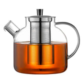 Ehugos 1500ml glass teapot with removable infuser for precise loose-leaf steeping