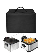 EiiJugaloo deep fryer cover front view protects Hamilton Beach fryer from dust.