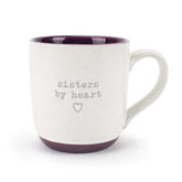 Elanze Designs Sisters By Heart speckled purple mug front view ideal for daily coffee