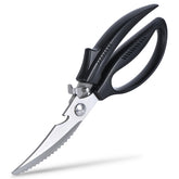 Eleckey left-handed kitchen scissors blade close-up for precision cuts