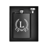 ELEGANTPARK 8oz hip flask engraved with initials, a personalized keepsake.