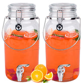 Eleganttime one-gallon glass dispenser with spigot for easy, mess-free beverages at parties.