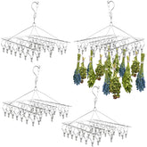 Elesunory 4-pack hanging herb drying rack assembled for multi-herb drying.