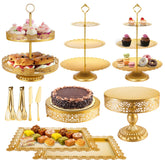 ELIMTEC gold 2x3-tier cake stand for elegant dessert display
